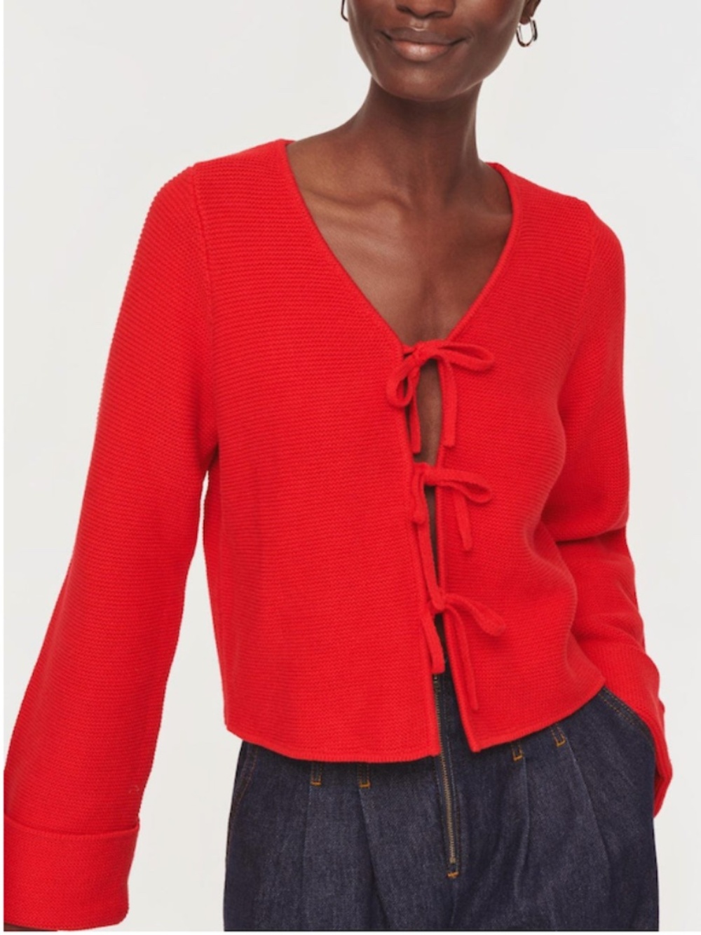 NWT Antonio Melani $199 Cardigan Sweater Red 100% Cashmere Women's M